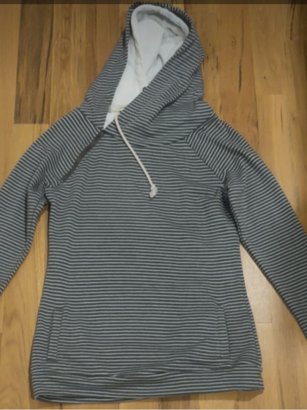 Vanilla Bay Double Hooded Striped Tunic Sweater
